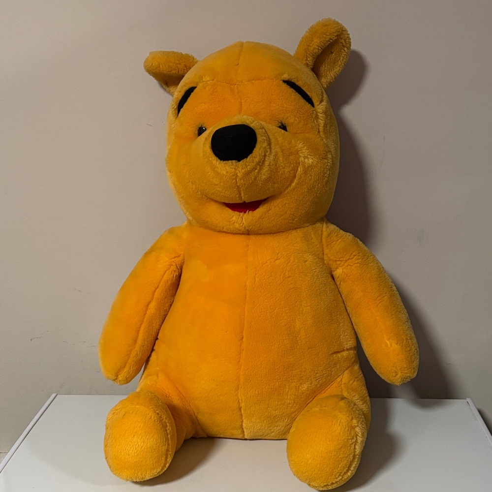 Stuffed Animals Vintage Yellow Plush Teddy Bear Kids Toy - Soft Cuddly